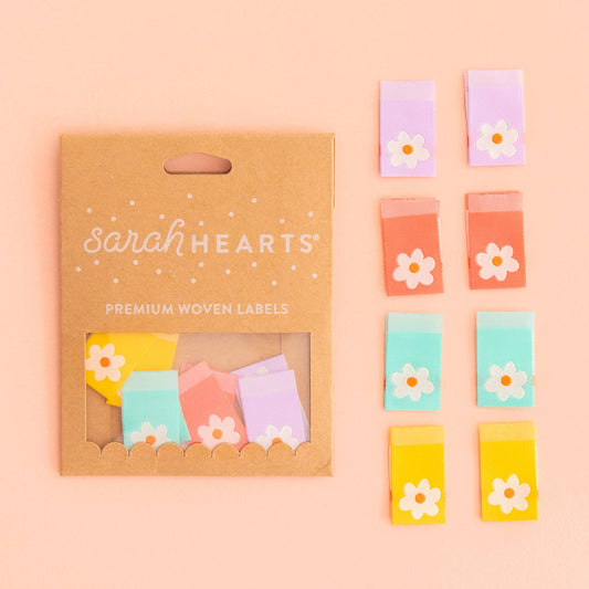 Daisy Tag Multipack - Sewing Woven Clothing Label Tags