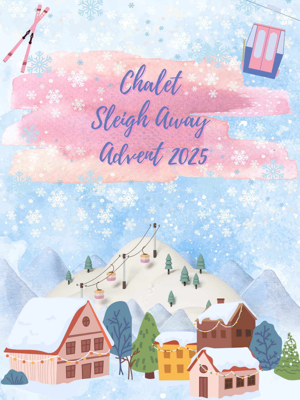 Advent 2025 Christmas Chalet Sleigh Away Advent 24 x MINISKEINS READY TO SHIP