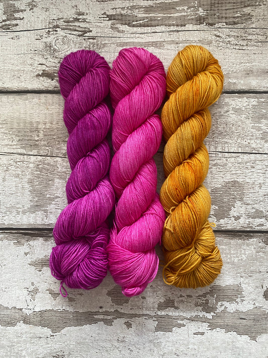 3 Skein Colour Pop Kit Sock - Rhythm is a Dancer