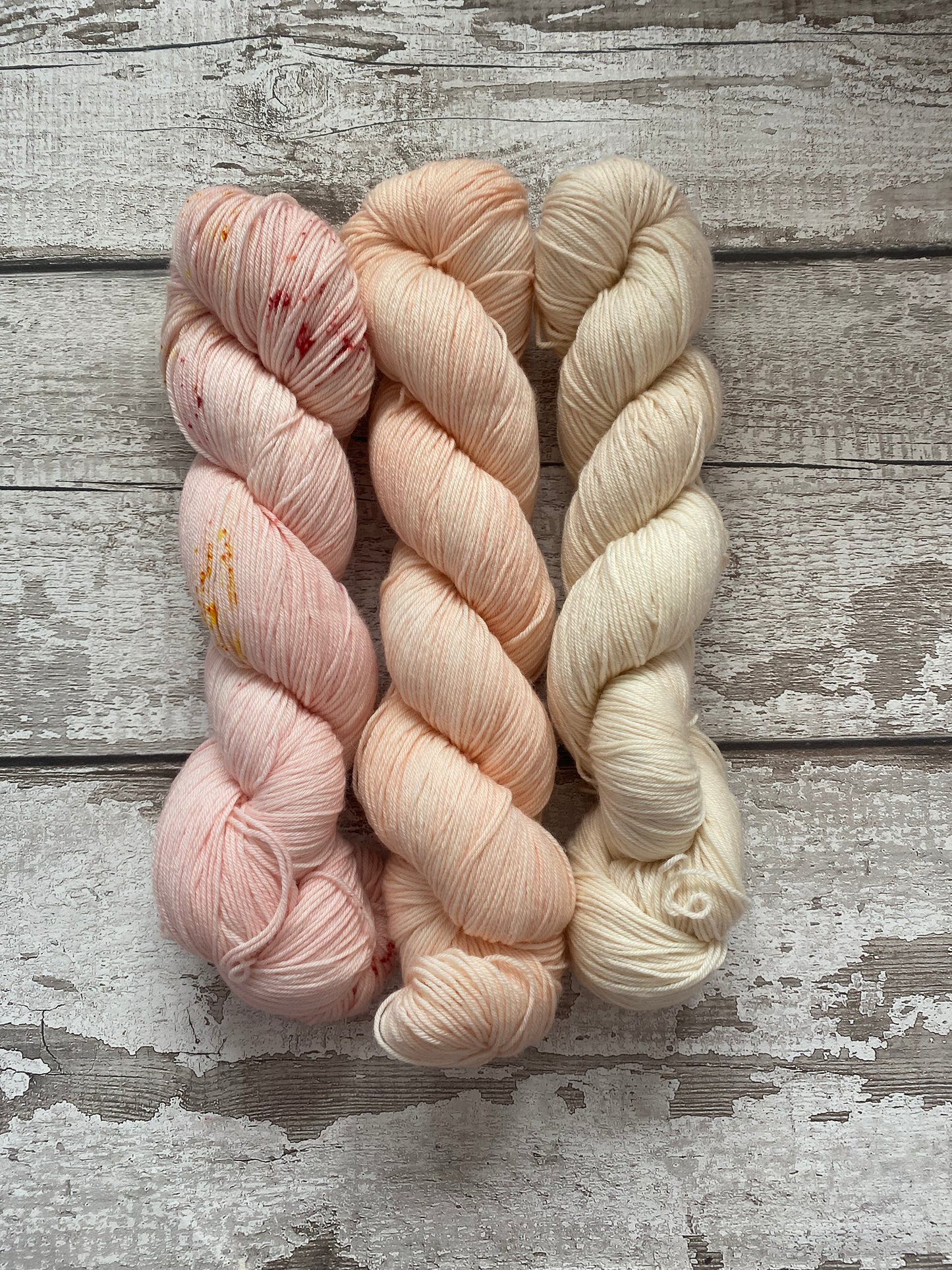 3 Skein Colour Pop Kit 100% Merino -Pink Silk Chemise