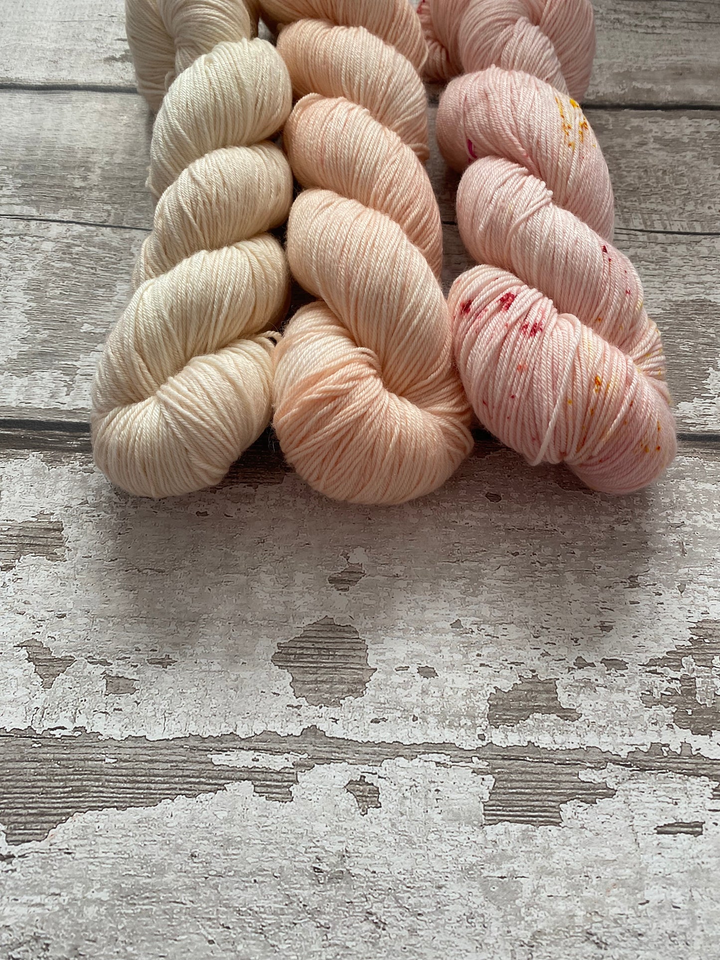 3 Skein Colour Pop Kit 100% Merino -Pink Silk Chemise