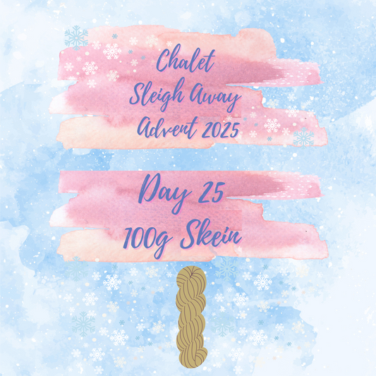 Advent 2025 Christmas Chalet Sleigh Away DAY 25 SKEIN READY TO SHIP