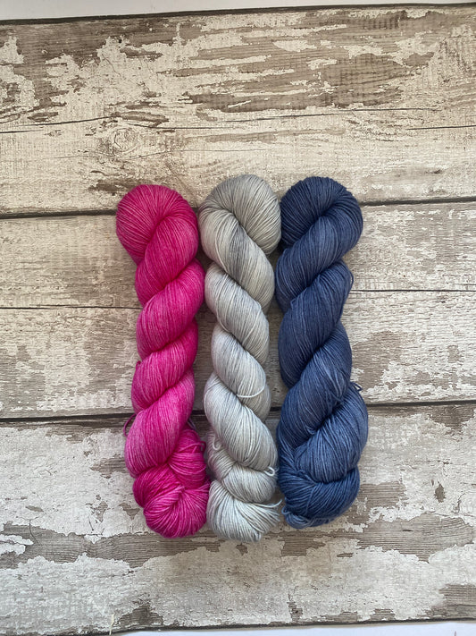3 Skein Colour Pop Kit Sock - Cool Rebel