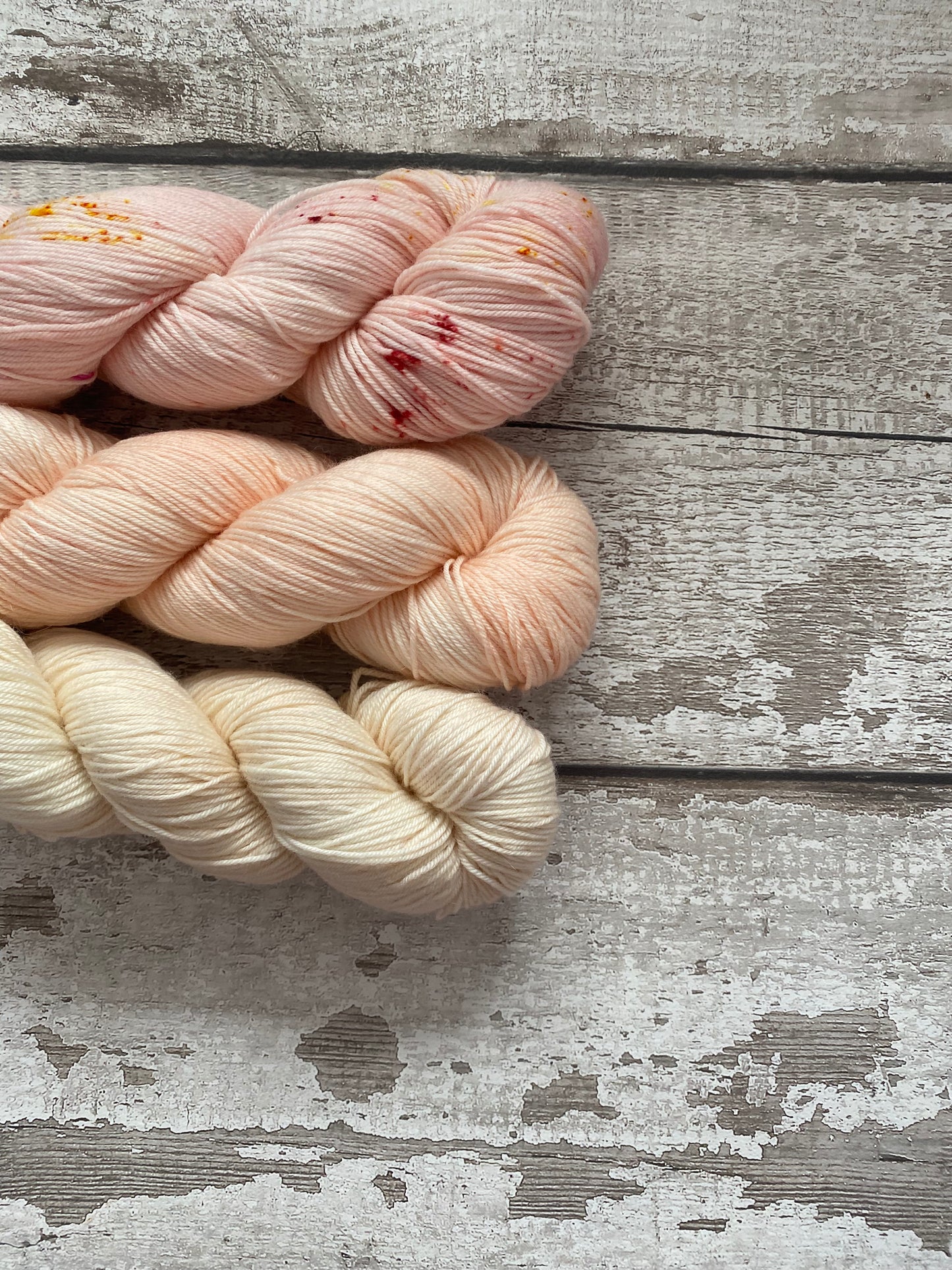 3 Skein Colour Pop Kit 100% Merino -Pink Silk Chemise
