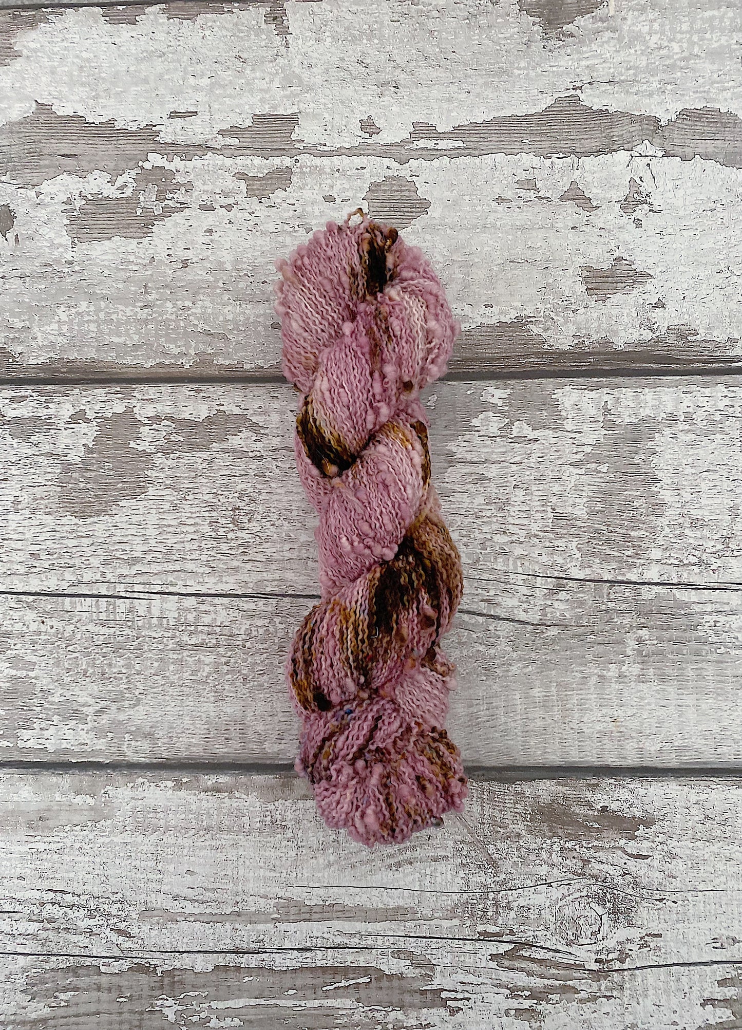 Hand Dyed Yarn 4ply Merino Nylon Slub Second Hand Rose