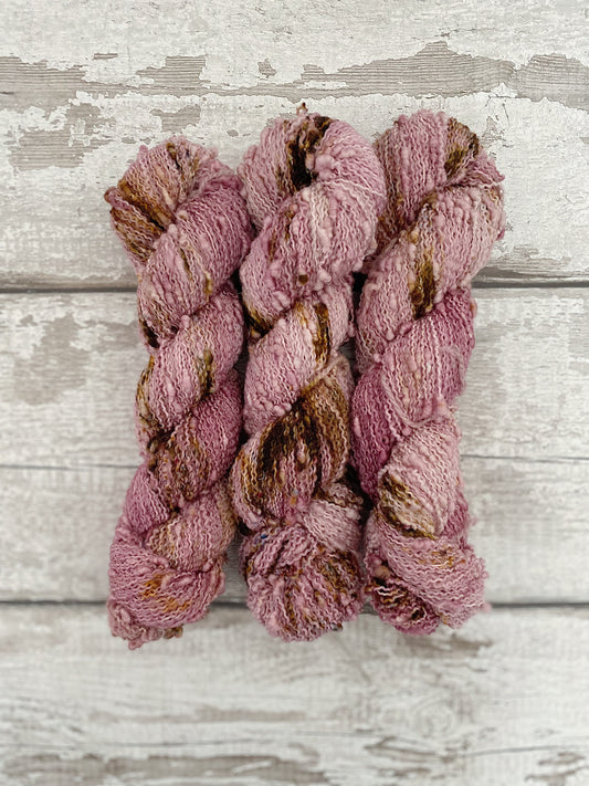 Hand Dyed Yarn 4ply Merino Nylon Slub Second Hand Rose