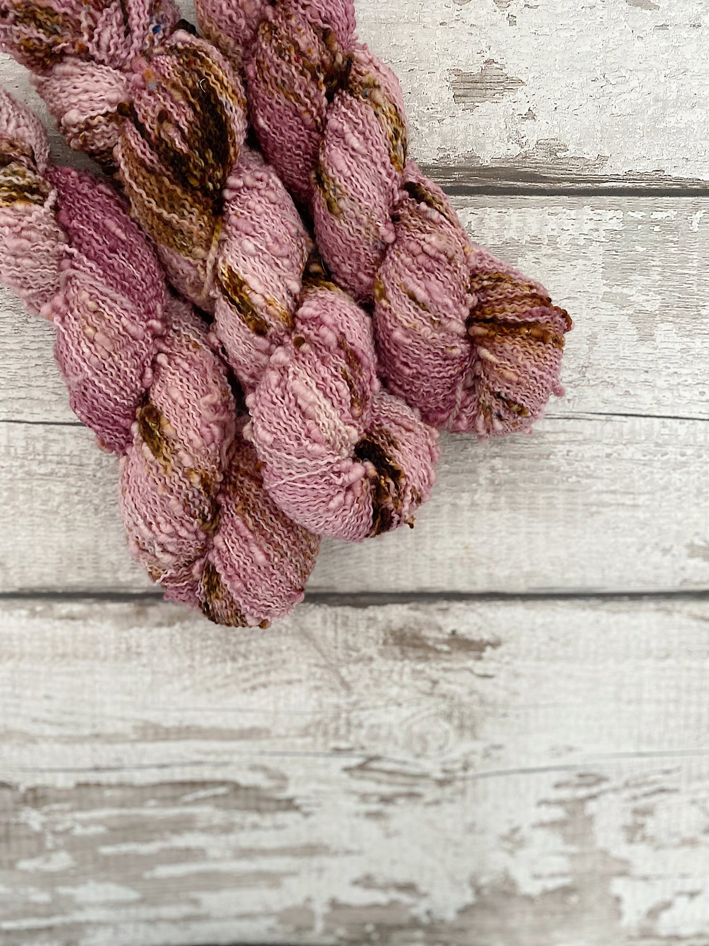 Hand Dyed Yarn 4ply Merino Nylon Slub Second Hand Rose