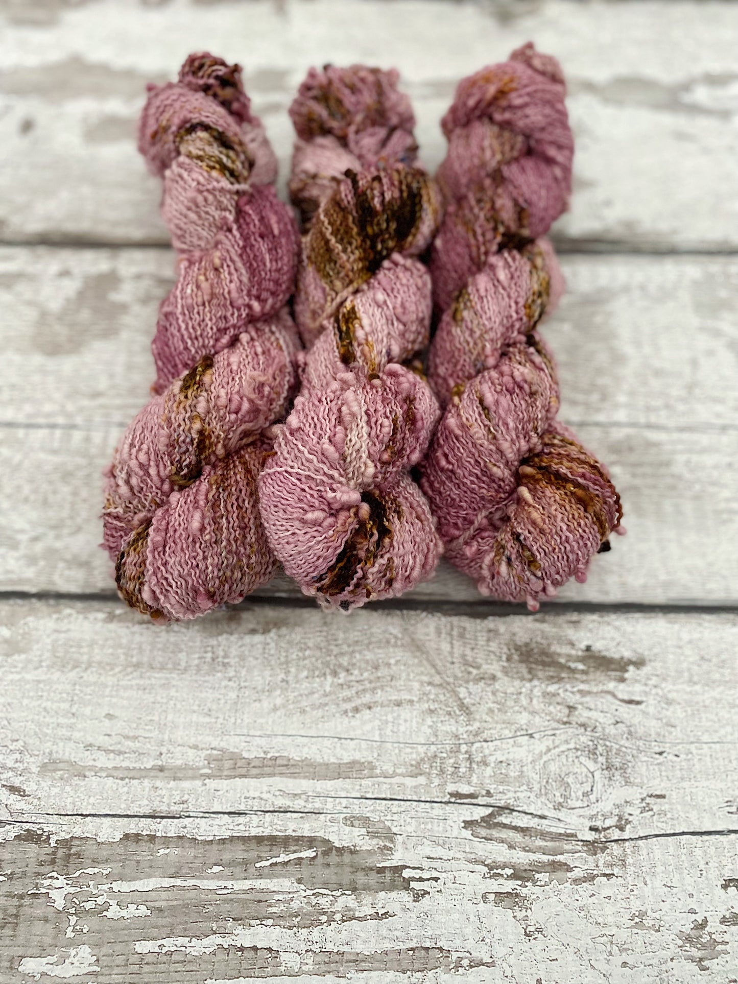 Hand Dyed Yarn 4ply Merino Nylon Slub Second Hand Rose