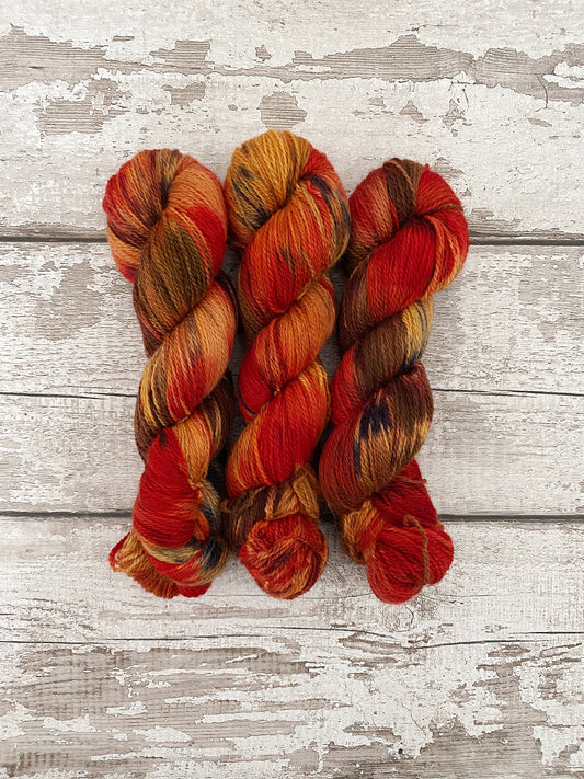Hand Dyed Yarn FOLK 4ply Embers