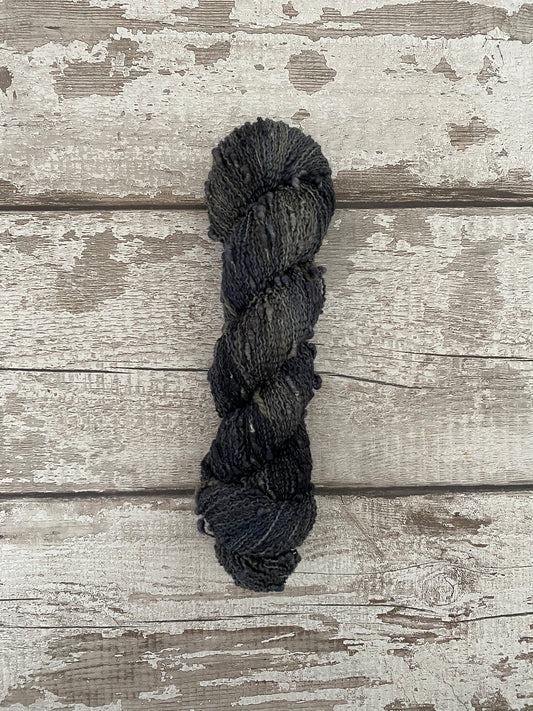 Hand Dyed Yarn 4ply Merino Nylon Slub Carbon
