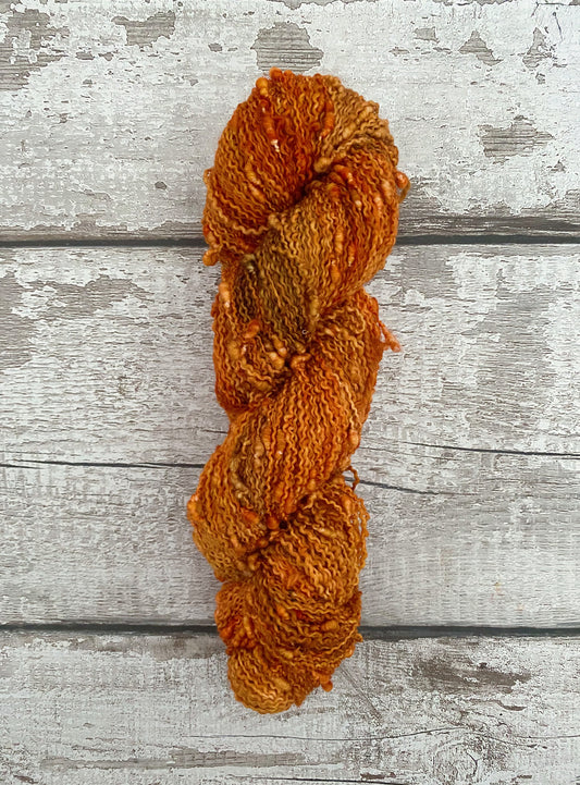 Hand Dyed Yarn 4ply Merino Nylon Slub Bronze Age