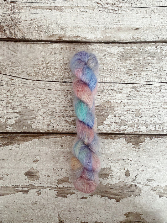 Hand Dyed Yarn Mohair Lace Retro ChicDay 25