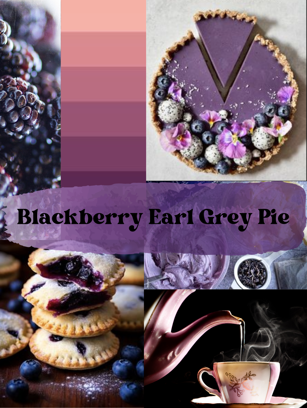 Pi Day Blackberry Earl Grey Pie READY TO SHIP