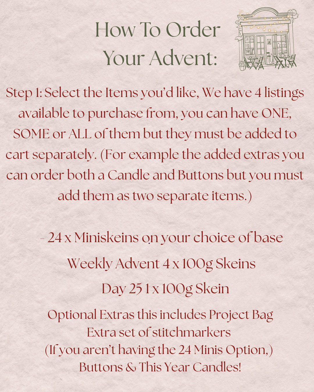 Advent 2026 Christmas at the Knit Café Advent 24 x MINISKEINS