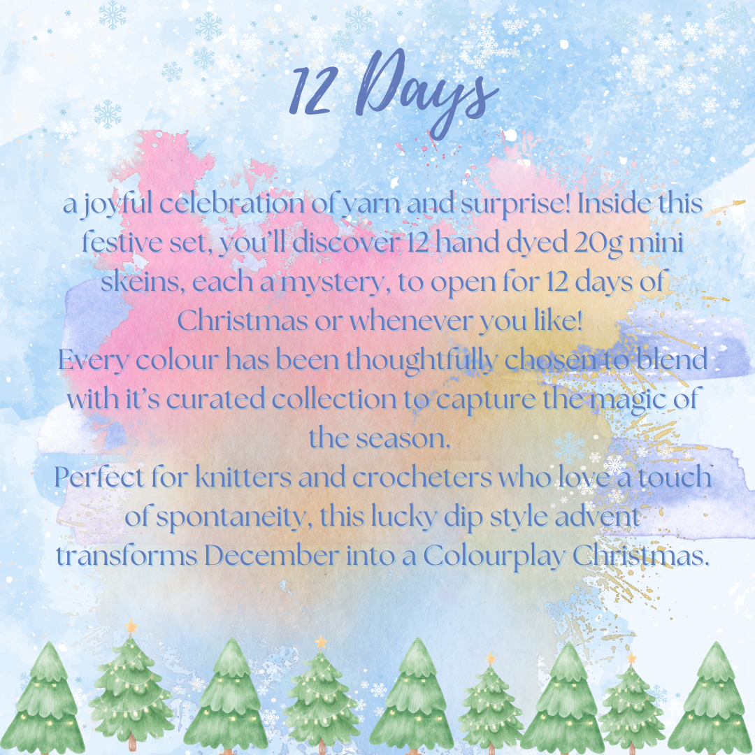Curated Christmas Colourplay Countdown 12 x Miniskeins READY TO SHIP