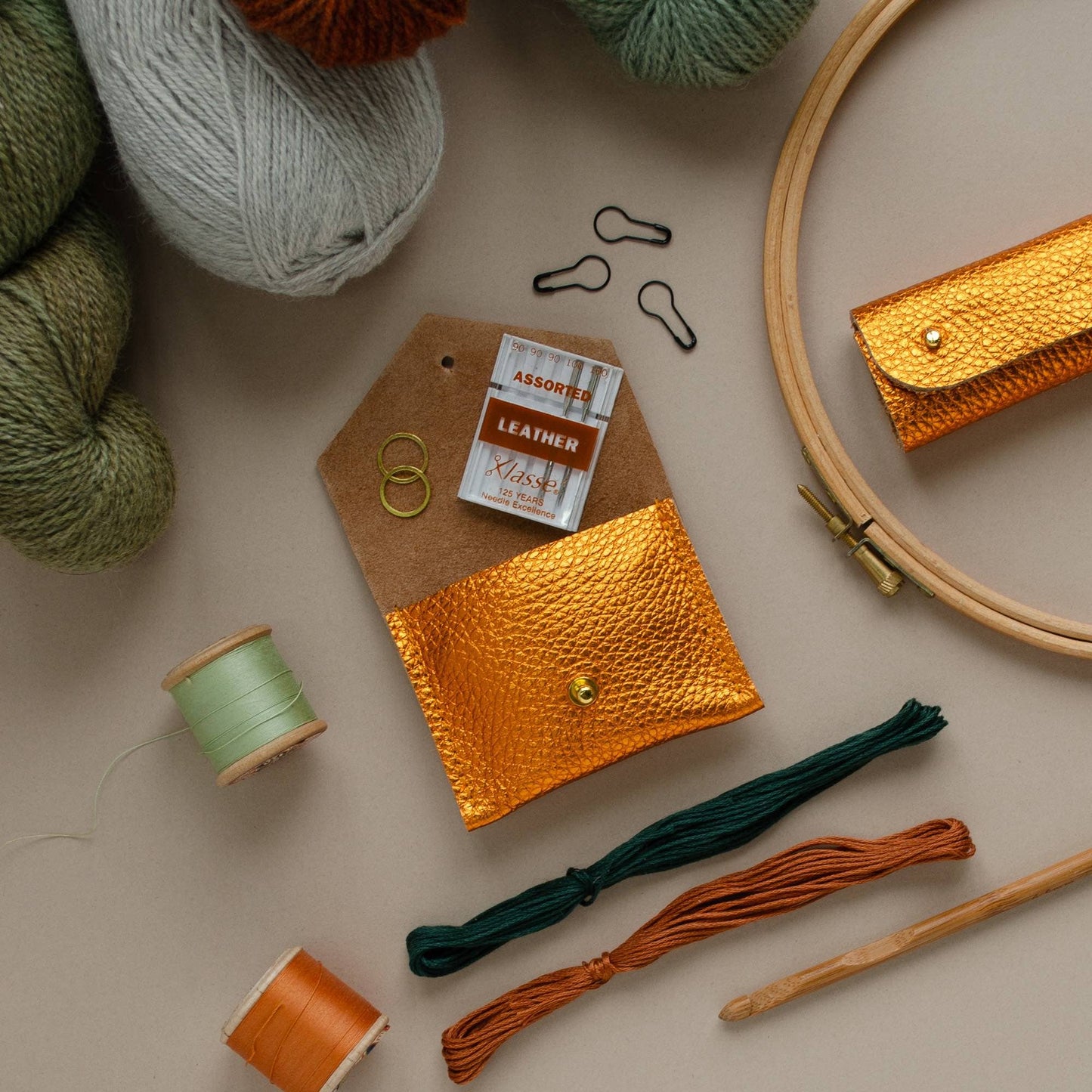 Leather Stitch Markers Pouch