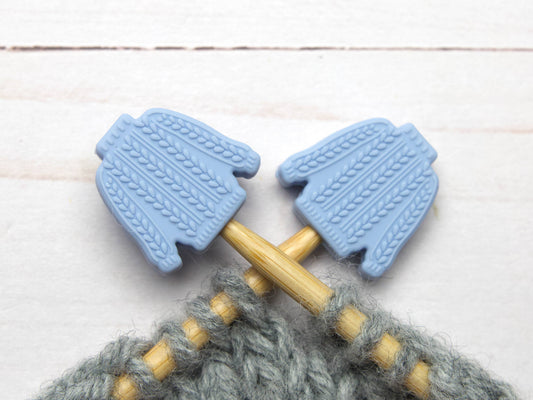 Blue Cable Knit Sweater | Stitch Stoppers