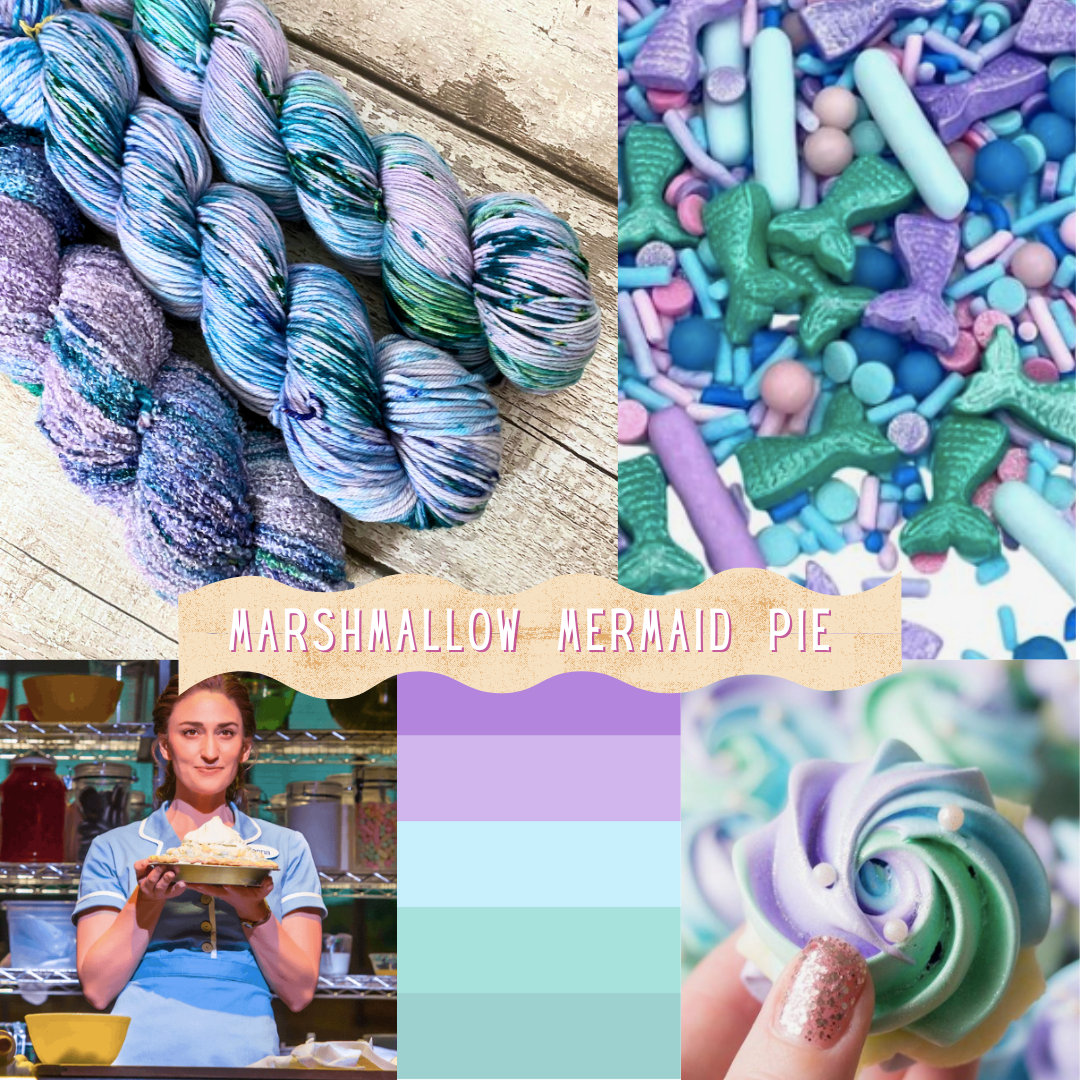 Pi Day Marshmallow Mermaid Pie Yarn Ready to Ship