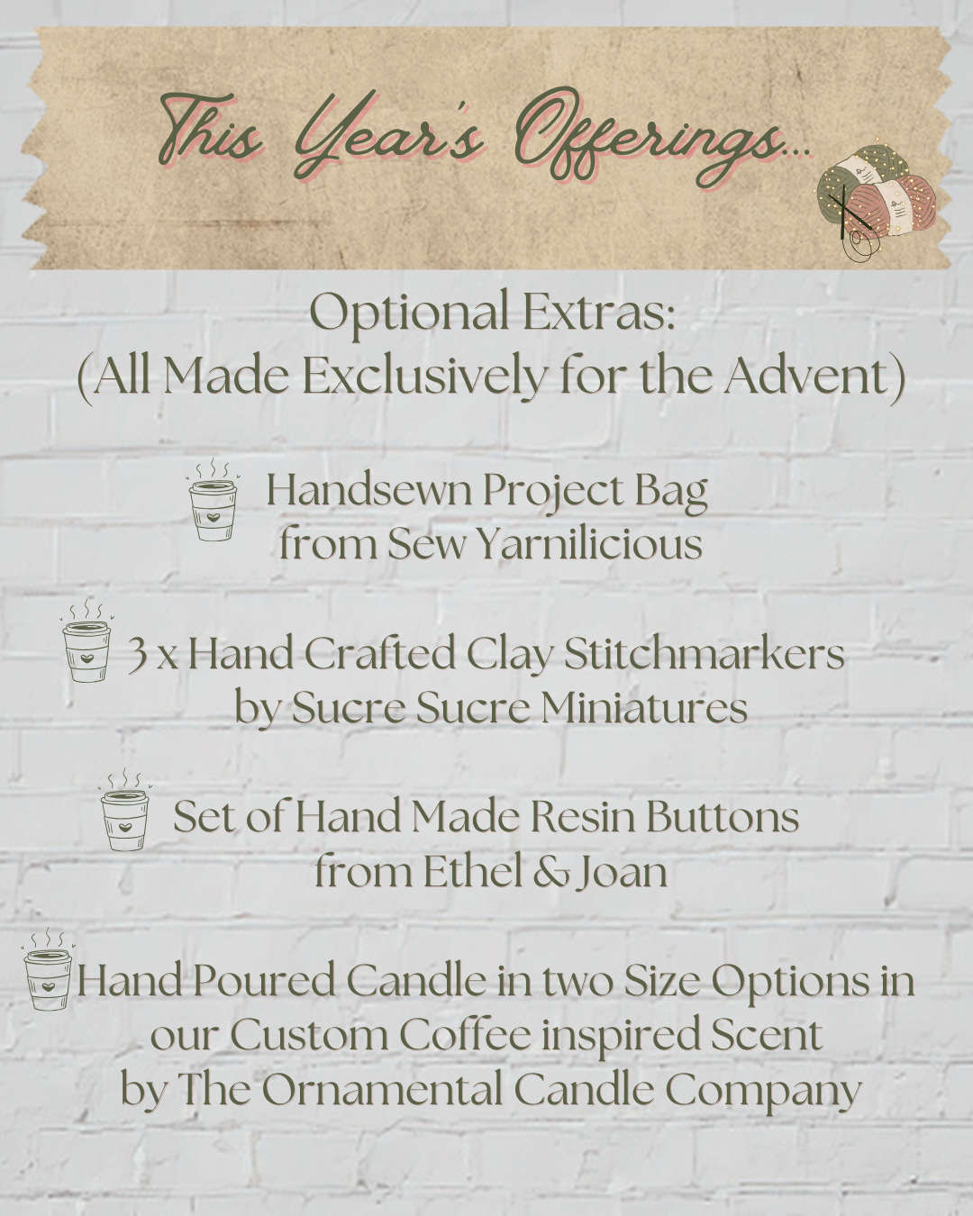 Advent 2026 Christmas at the Knit Café Advent 24 x MINISKEINS