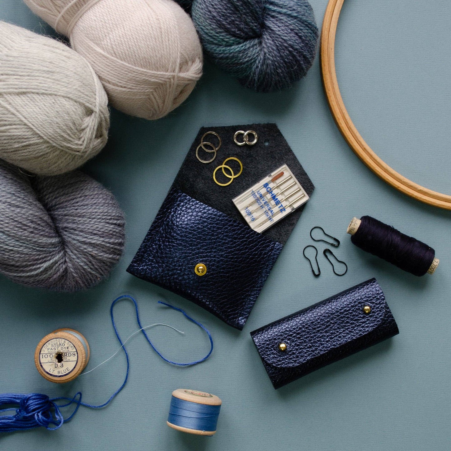 Leather Stitch Markers Pouch