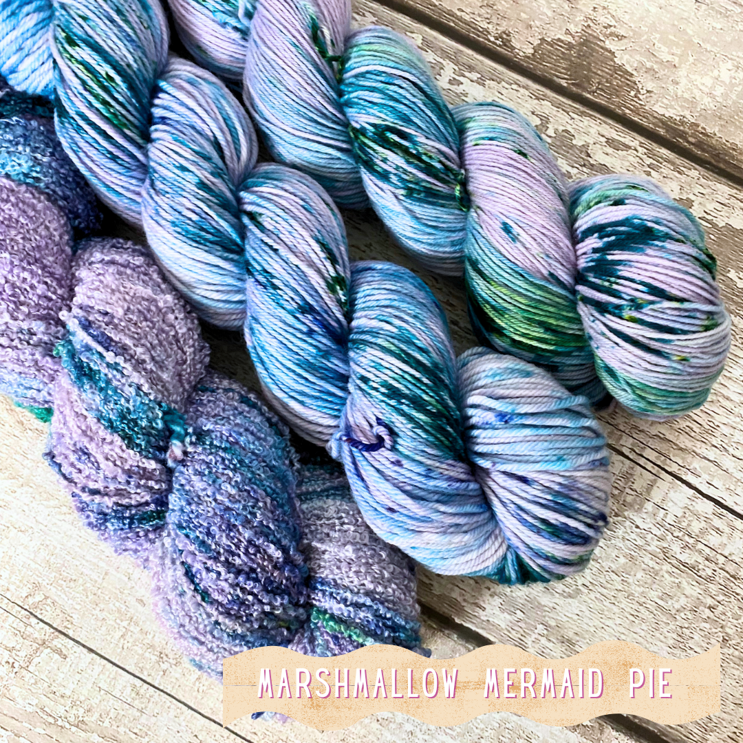 Pi Day Marshmallow Mermaid Pie Yarn Ready to Ship