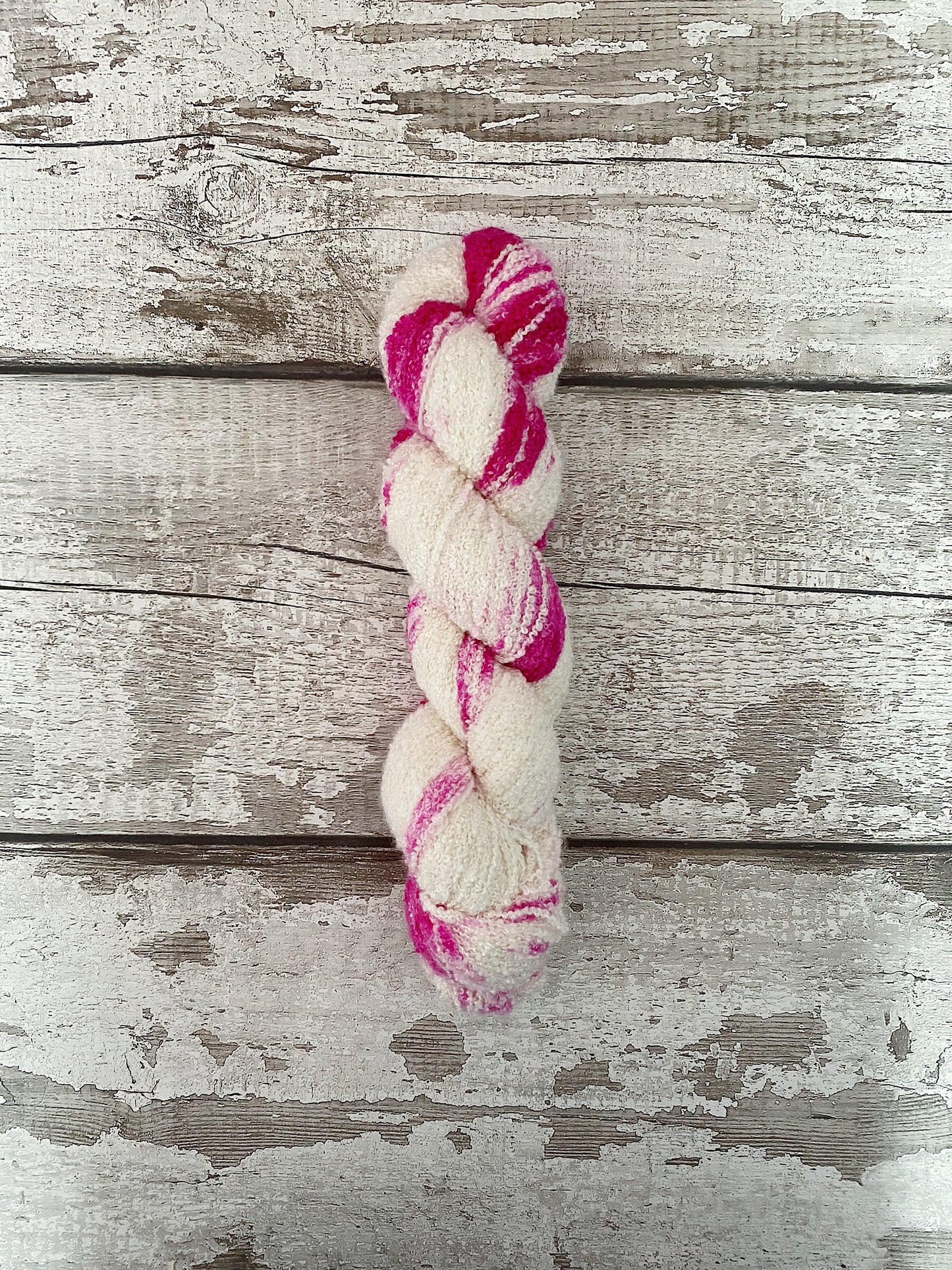 Hand Dyed Yarn Boucle Silk 4ply Angelique