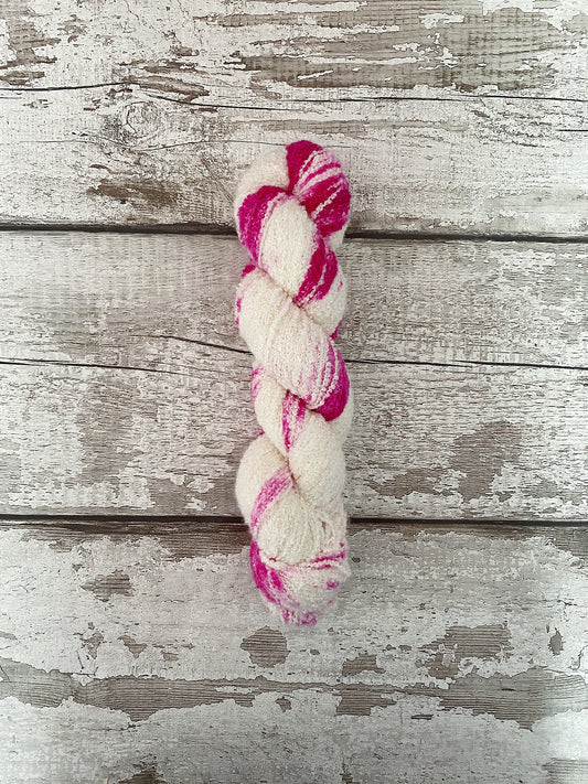 Hand Dyed Yarn Boucle Silk 4ply Angelique