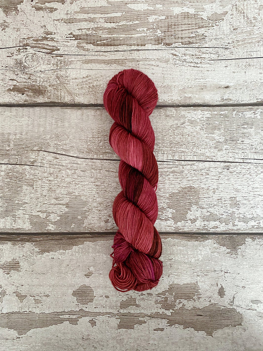 Hand Dyed Yarn 4ply Merino Nylon Winter Sangria