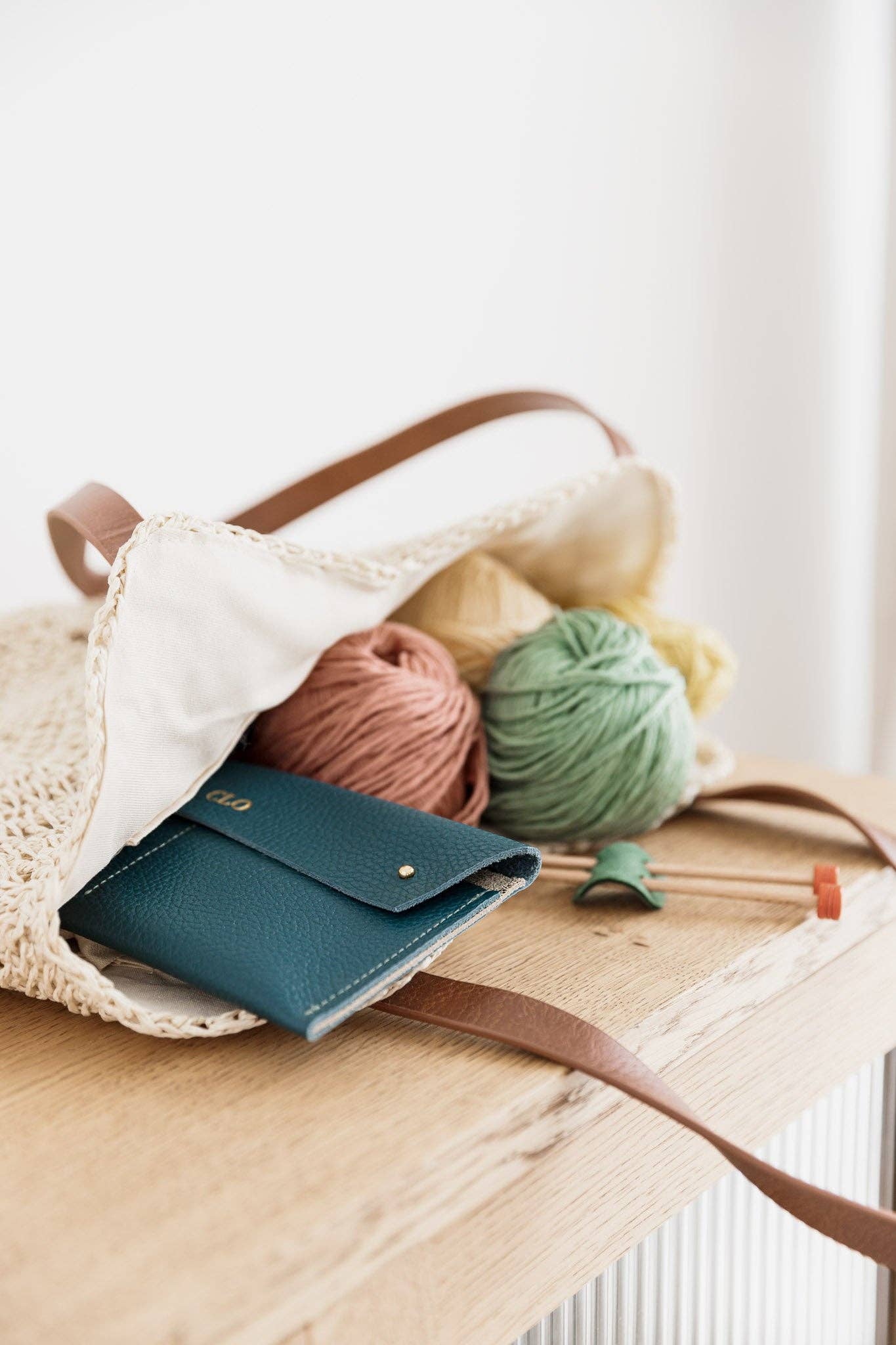 Leather Maxi Notions Pouch