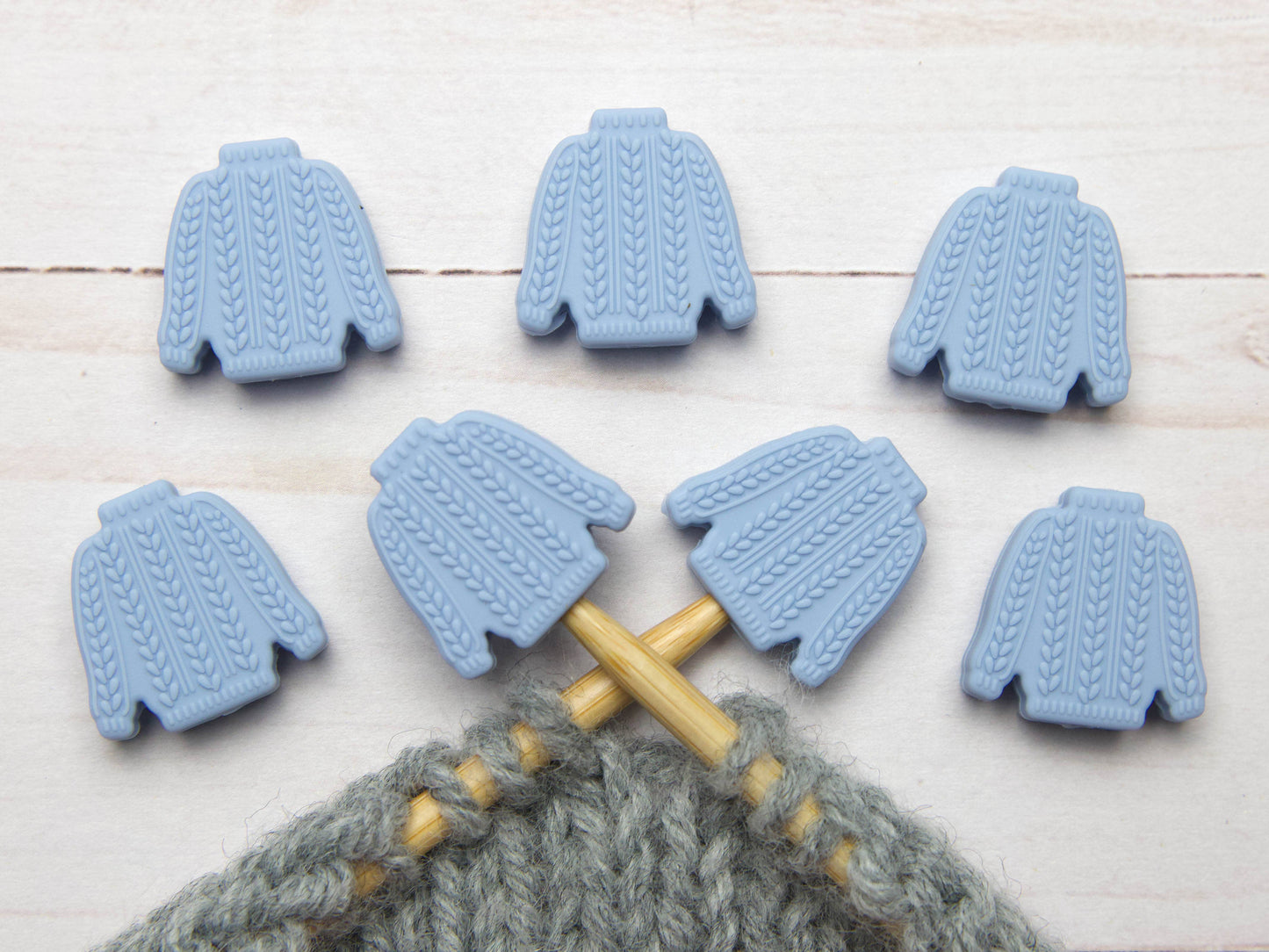 Blue Cable Knit Sweater | Stitch Stoppers