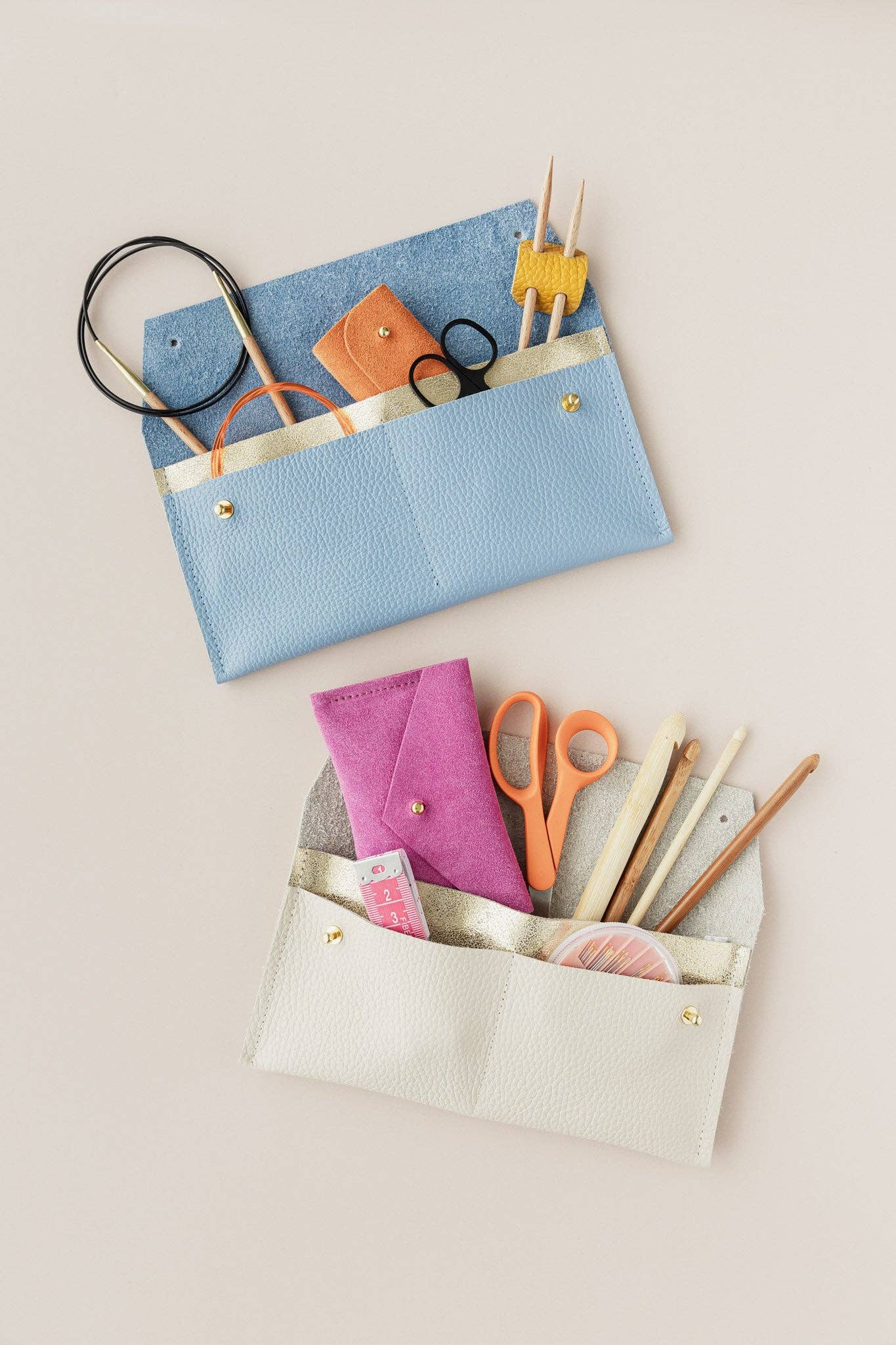 Leather Maxi Notions Pouch