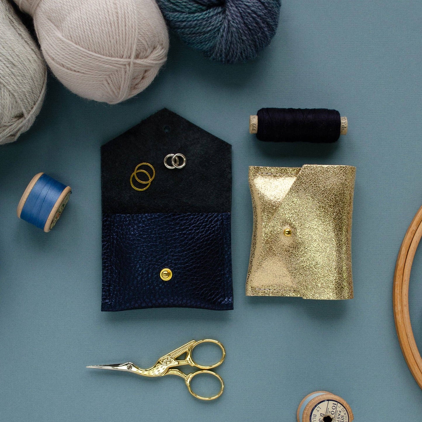 Leather Stitch Markers Pouch