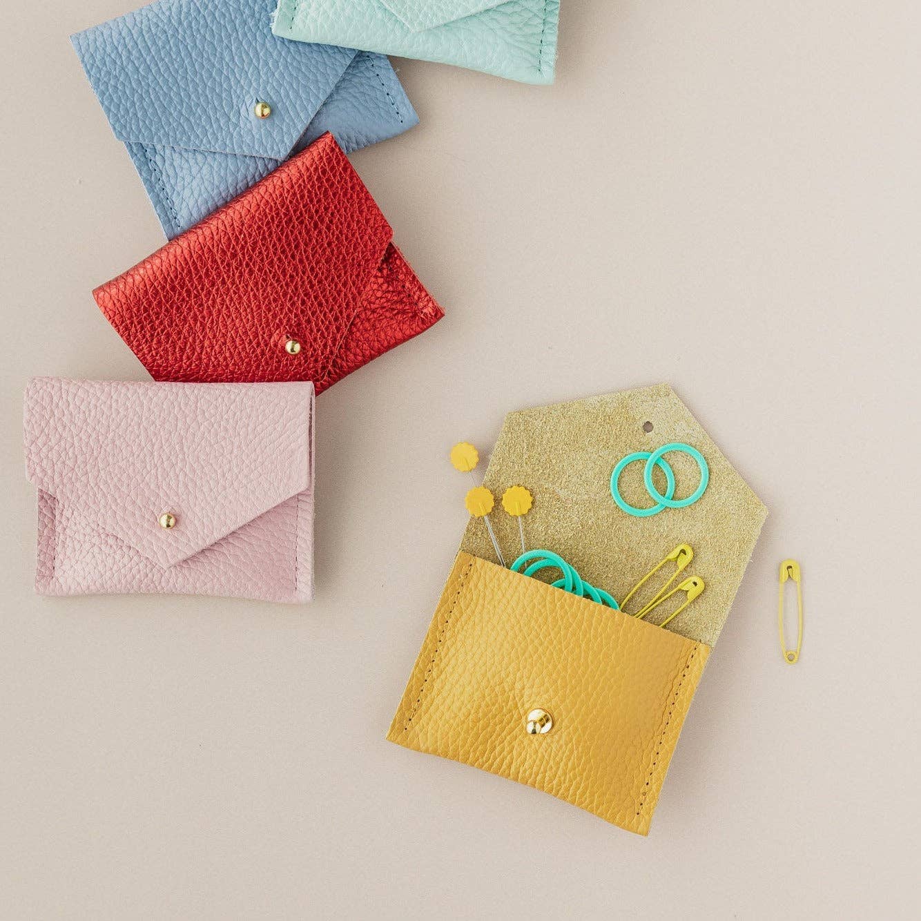 Leather Stitch Markers Pouch
