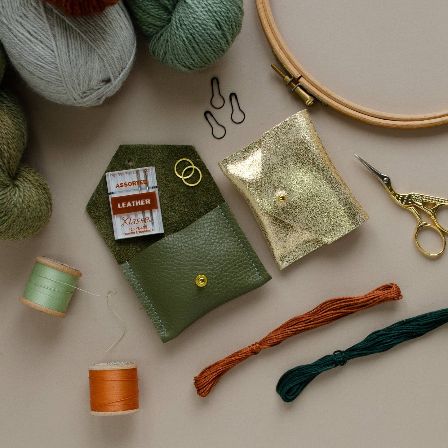 Leather Stitch Markers Pouch
