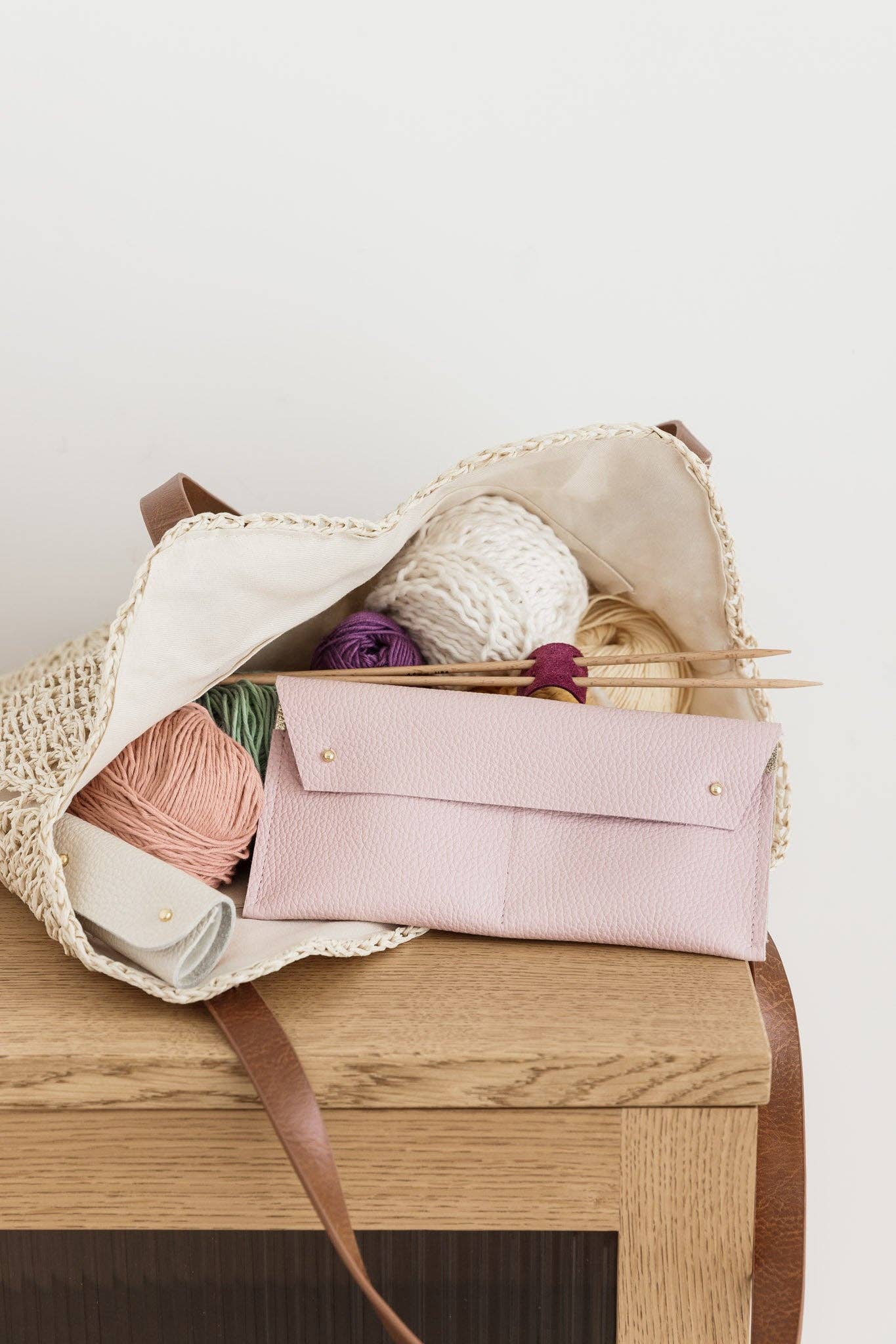 Leather Maxi Notions Pouch