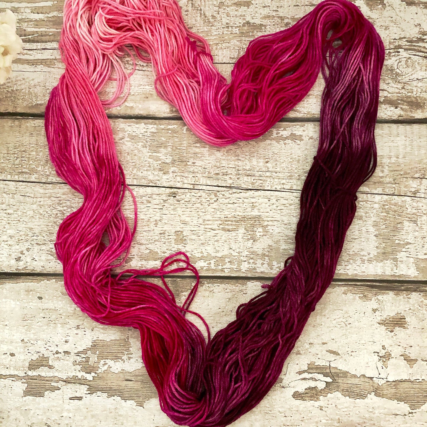 Hand Dyed Yarn 4ply Merino Nylon Heartbreaker